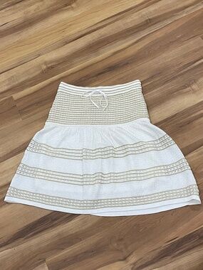 NWT Paola Bernardi Sol Metallic Knit Skirt - Size M